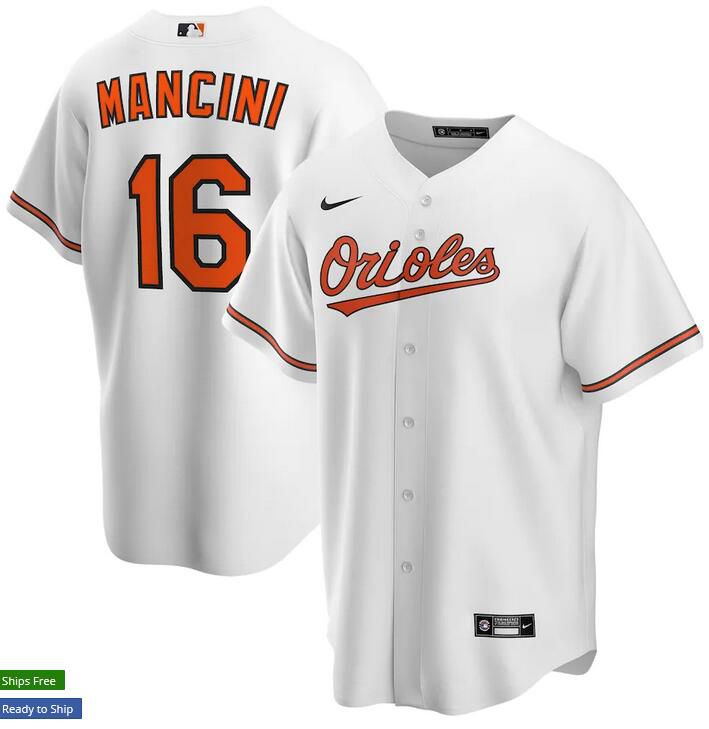 Cheap Mens Baltimore Orioles 16 Trey Mancini Nike White Home Replica Player Name MLB Jerseys